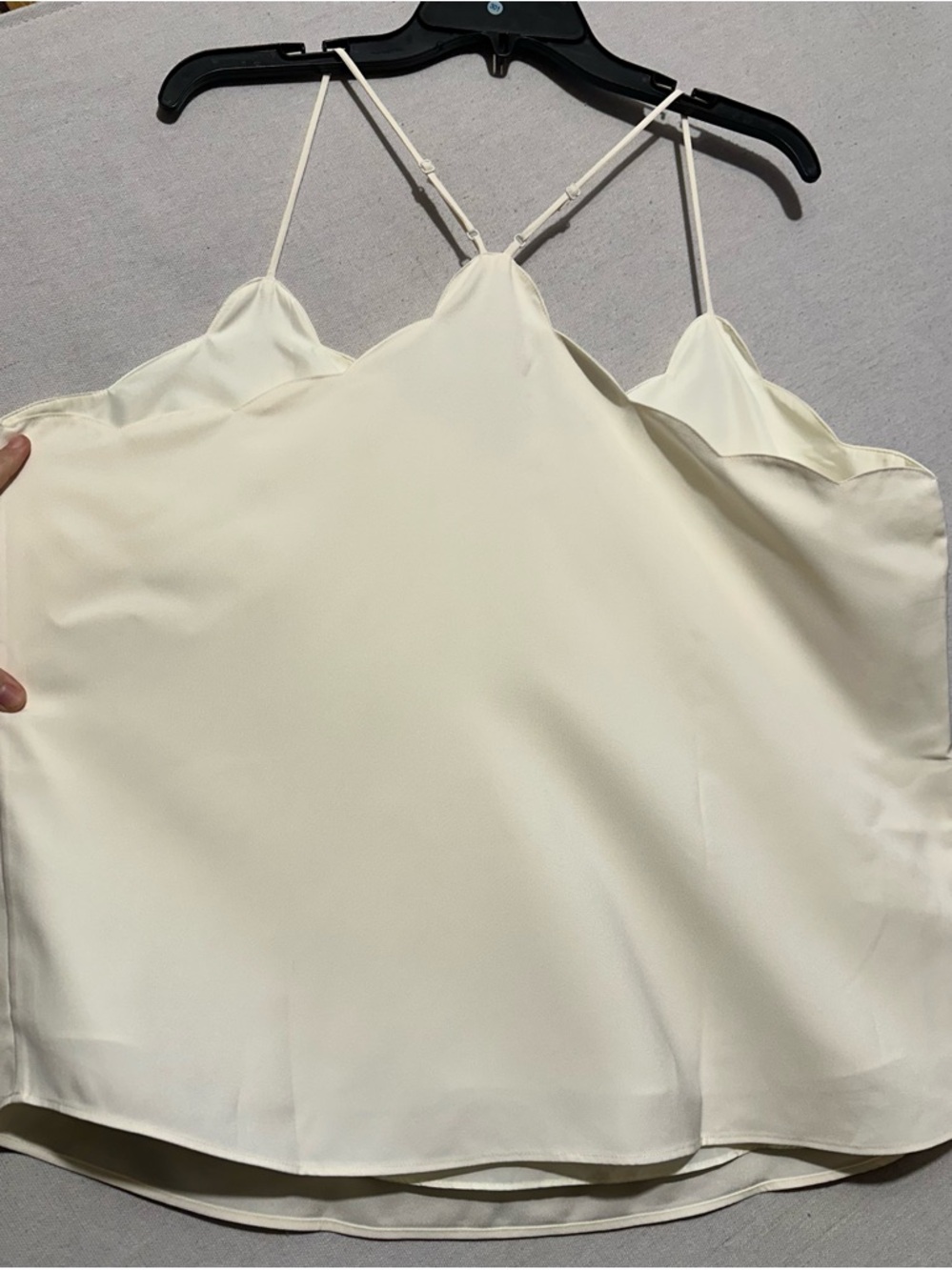 NWT J. by J. Crew Cream Scalloped V-Neck Camisole - size 18 - Picture 2 of 4